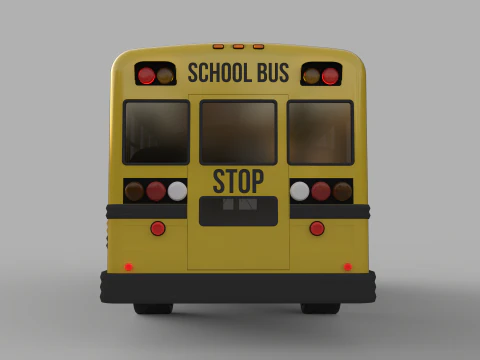 School Bus - Bluebird TC2000 Inspired 3D Model