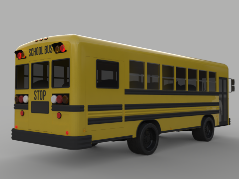 School Bus - Bluebird TC2000 Inspired 3D Modell