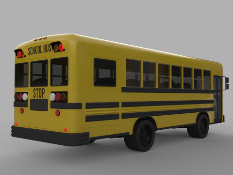School Bus - Bluebird TC2000 Inspired 3D Model