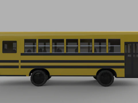 School Bus - Bluebird TC2000 Inspired 3D Model