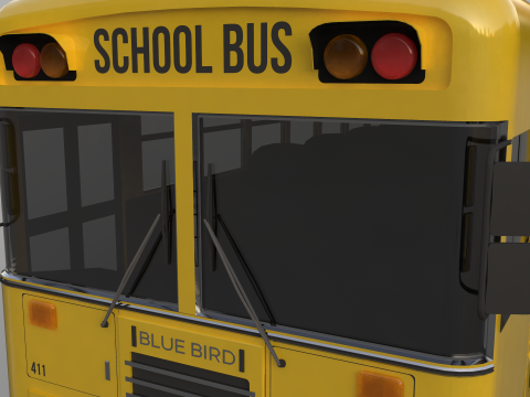 School Bus - Bluebird TC2000 Inspired 3D Modell
