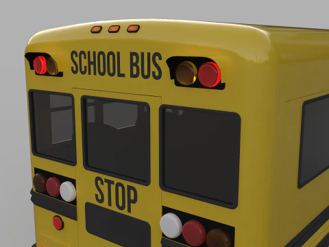 School Bus - Bluebird TC2000 Inspired 3D Model