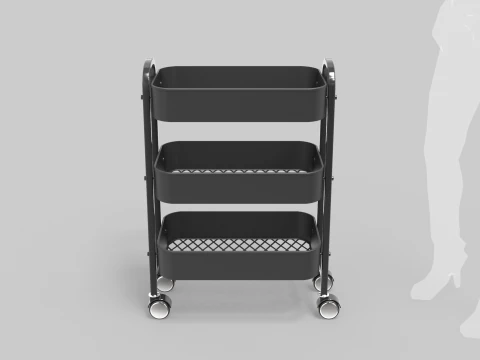 Service Rolling Cart 3D Model