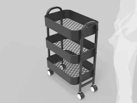 Service Rolling Cart 3D Model