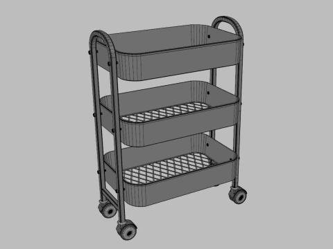 Service Rolling Cart 3D Model