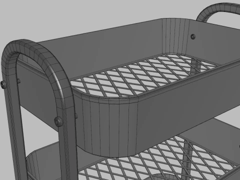 Service Rolling Cart 3D Model