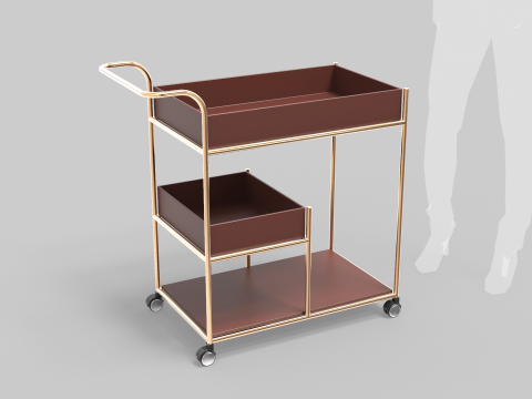 Service Rolling Cart 2 3D Model