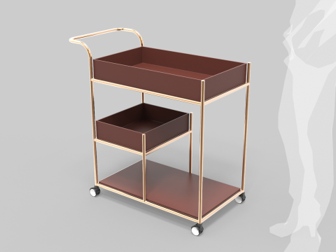Service Rolling Cart 2 3D Model