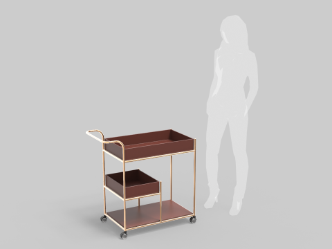Service Rolling Cart 2 3D Model