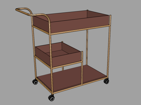 Service Rolling Cart 2 3D Model