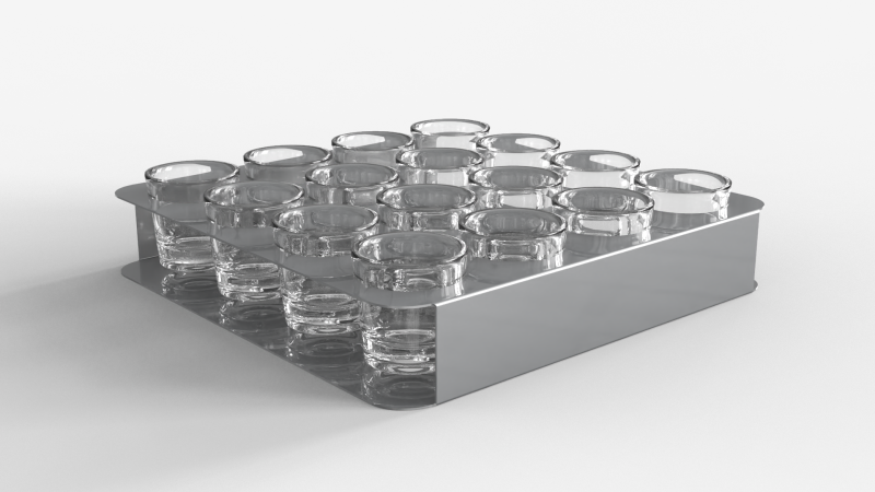 Shot Glasses Tray 3D 模型 .c4d .max .obj .3ds .fbx .stl .blend