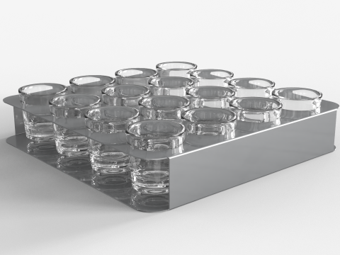 Shot Glasses Tray 3D 模型
