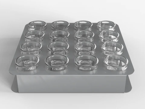Shot Glasses Tray 3D Model
