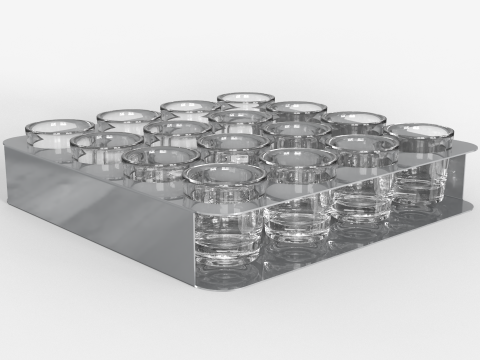 Shot Glasses Tray 3D 模型