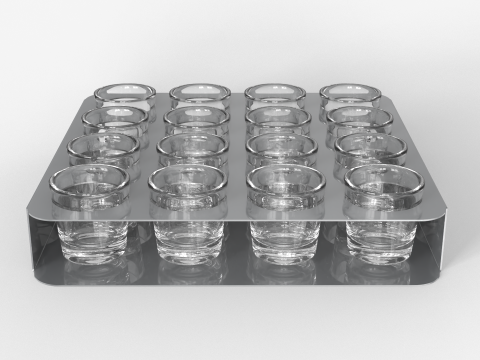 Shot Glasses Tray 3D 模型