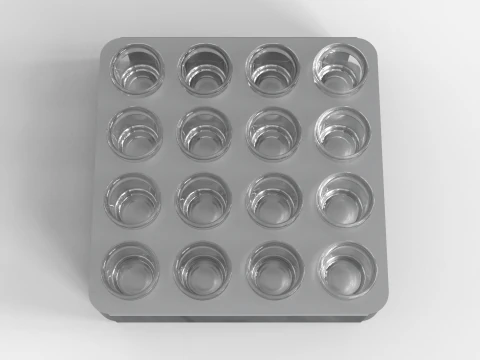 Shot Glasses Tray 3D Model