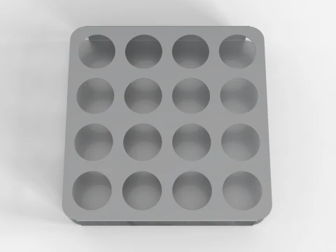 Shot Glasses Tray 3D Model