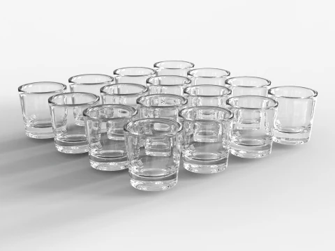Shot Glasses Tray 3D Model