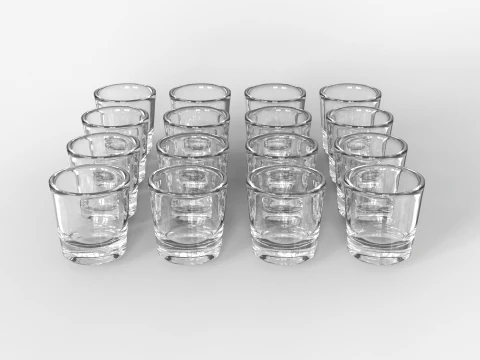 Shot Glasses Tray 3D Model