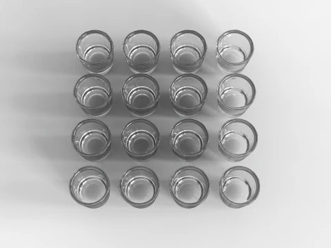 Shot Glasses Tray 3D Model