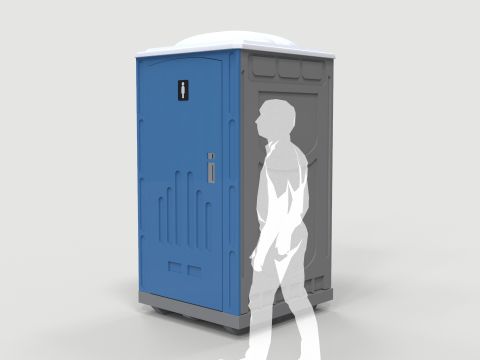Single Portable Toilet 3D 模型