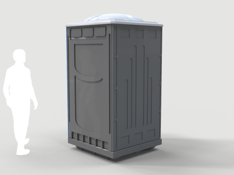 Single Portable Toilet 3D 模型
