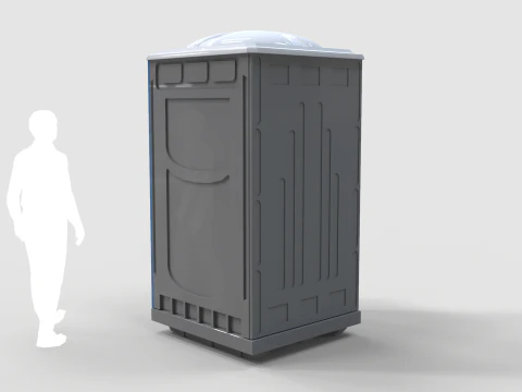 Single Portable Toilet 3D Model