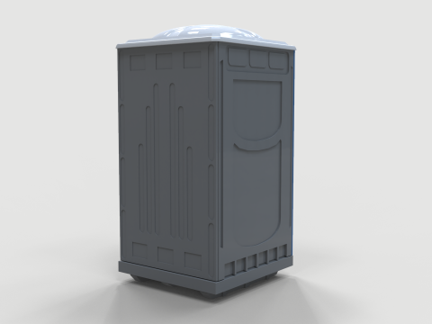 Single Portable Toilet 3D 模型
