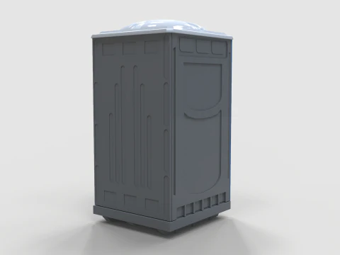 Single Portable Toilet 3D Model