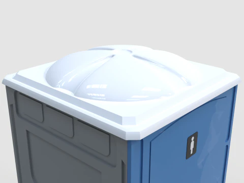 Single Portable Toilet 3D Model