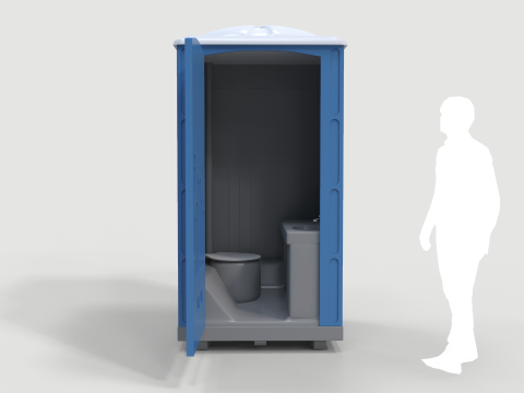 Single Portable Toilet 3D 模型