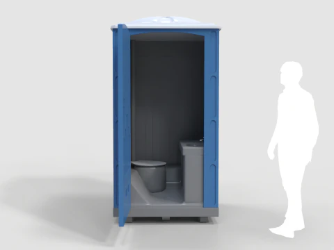Single Portable Toilet 3D Model