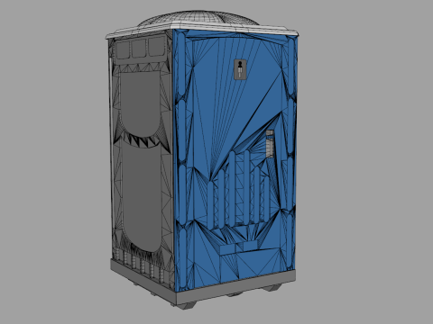 Single Portable Toilet 3D 模型