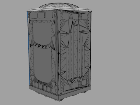 Single Portable Toilet 3D 模型
