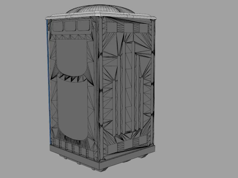Single Portable Toilet 3D Model