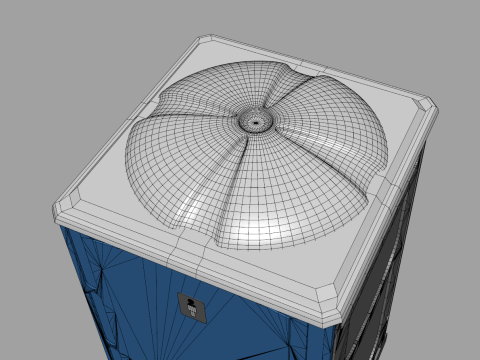 Single Portable Toilet 3D 模型