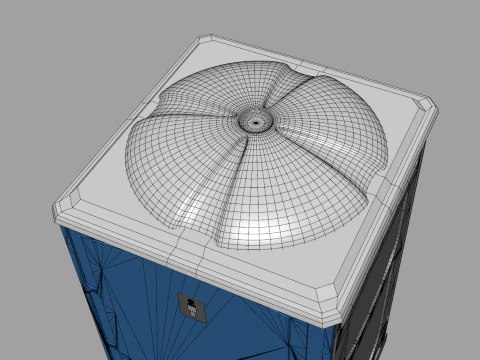 Single Portable Toilet 3D Model