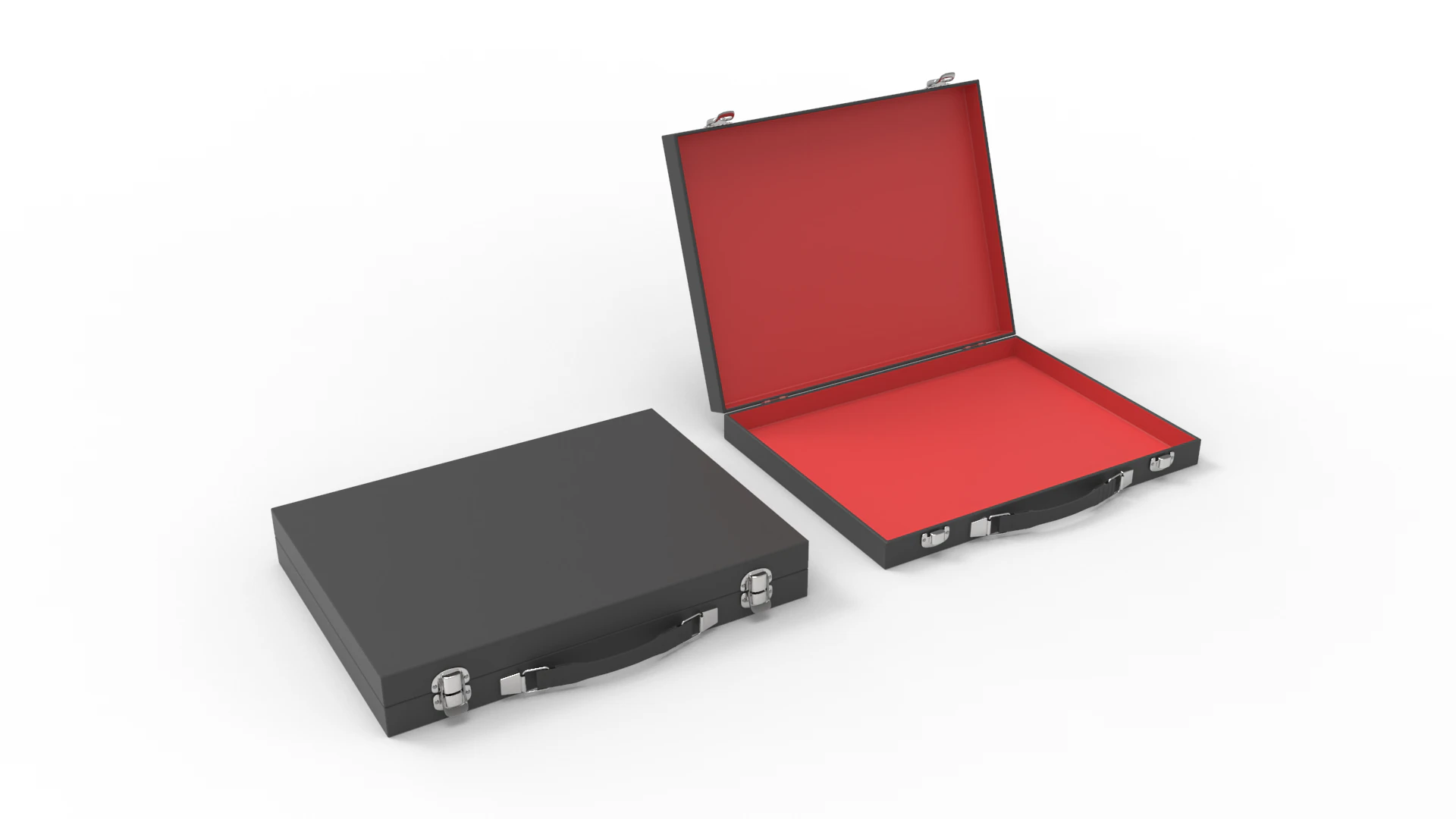 Slim Briefcase 3D Model .c4d .max .obj .3ds .fbx .stl .blend 
