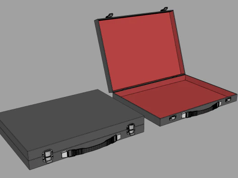 Slim Briefcase 3D Model