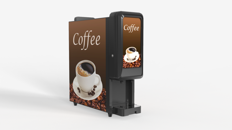 Slim Coffee Machine 3D Modell .c4d .max .obj .3ds .fbx .stl .blend 