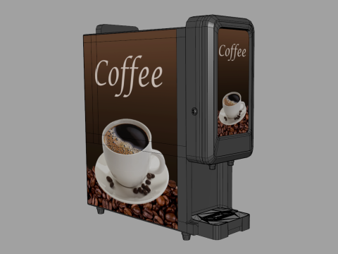 Slim Coffee Machine 3D Modell