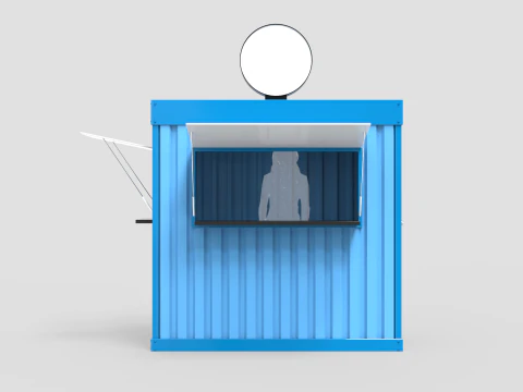 Small Container Kiosk 3D Model