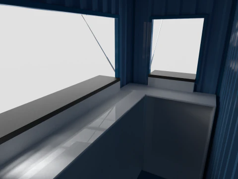 Small Container Kiosk 3D Model