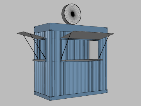 Small Container Kiosk 3D 模型