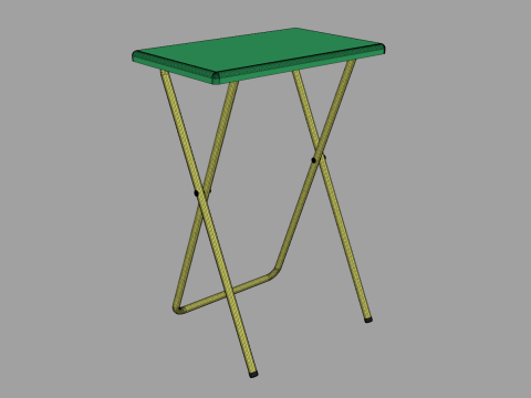 Small Folding Table 3D Model