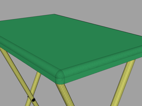 Small Folding Table 3D Model