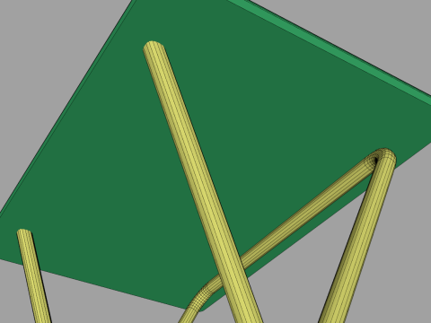 Small Folding Table 3D Model