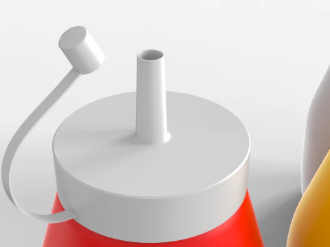 Small Squeeze Bottles 3D Model