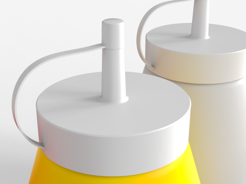 Small Squeeze Bottles Model 3D