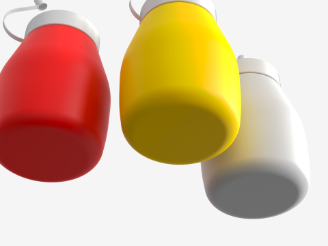 Small Squeeze Bottles Model 3D